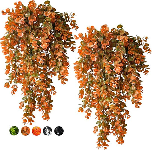 Lakiyfye Artificial Boston Fern Artificial Hanging Ferns Artificial Wall Plants Hanging Fern Plants Uv Resistant Ivy Plants for Patio Wall Garden Wedding Indoor Outdoor Decor (Green Fall)