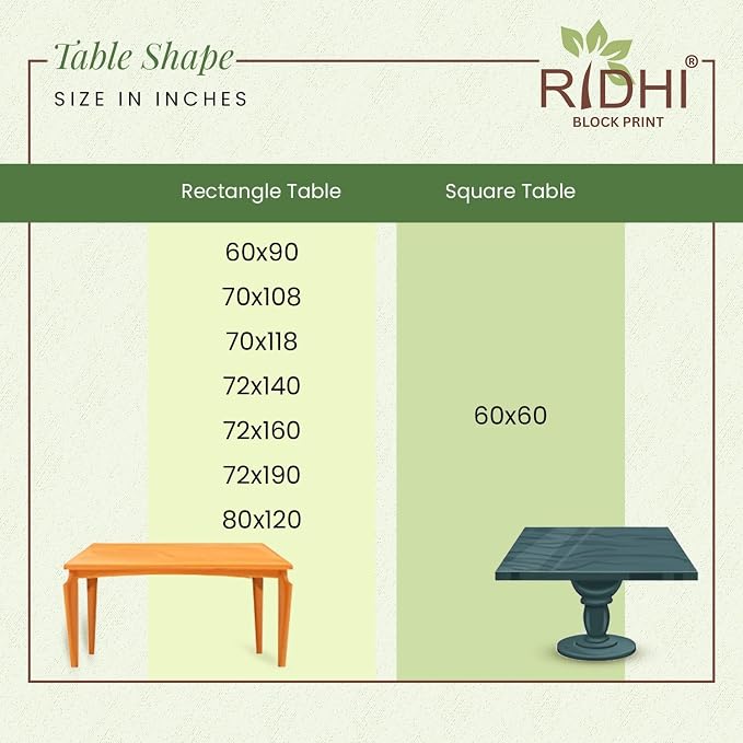 Ridhi Warm Saffron Yellow Stripe Block Print 70x108 Rectangle Tablecloth Table Cover for Dining Tables,Farmhouse Kitchen Decor, Washable, Decorative Tablecloths for Spring, Easter, Valentine