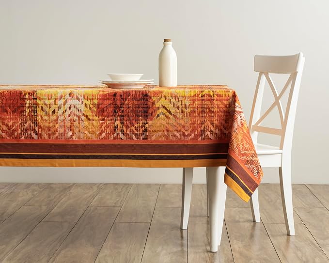 Maison d' Hermine Table Cloth Square Table 100% Cotton 54 x 54 Inches Fall Tablecloth Reusable Everyday Use for Thanksgiving Christmas Decorations Dining Farmhouse Party (Thanksgiving Tartan)