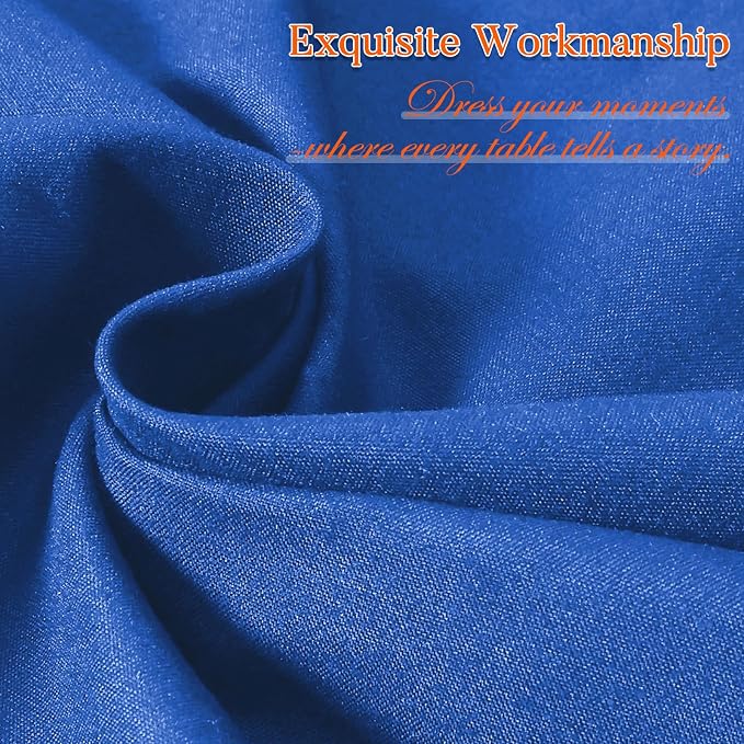 10 Pack Royal Blue Tablecloth 60x102 Inch Royal Blue Table Cloth for 6 Foot Rectangle Tables, Wrinkle Resistant Rectangular Tablecloth Washable Polyester Fabric Table Covers for Party Banquet Wedding