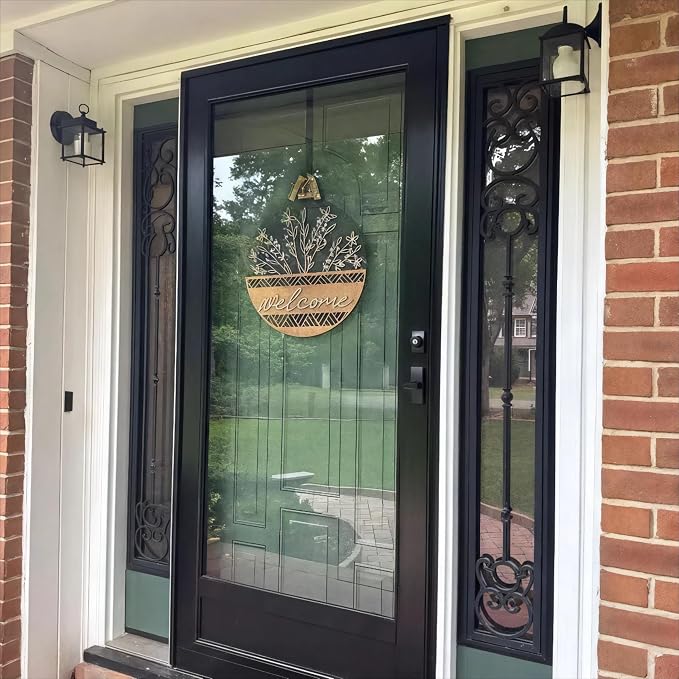 3D Welcome Sign for Front Door (Brown & Black)