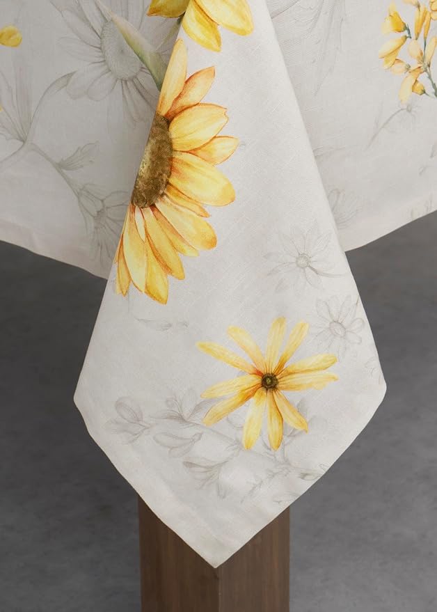 Maison d' Hermine Table Cloth Rectangle Table 100% Cotton 70 x 108 Inches Tablecloth Reusable Decorative for Dining Kitchen Room Farmhouse Party Home Hotel Restaurant Spring Summer - Candice