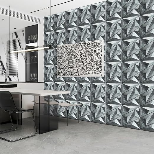 Art3dwallpanels 33 Pack 3D Wall Panel Diamond for Interior Wall Décor, PVC Textured Wall Panels, 12''x12'' Cover 32.Sq.Ft. Patina Bronze