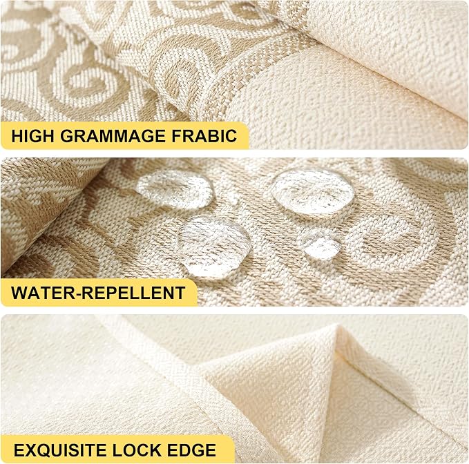 Linen Tablecloths for Rectangle Tables,Fabric Tablecloth Advanced Waterproofing Technology for Dinningroom,Farmhouse