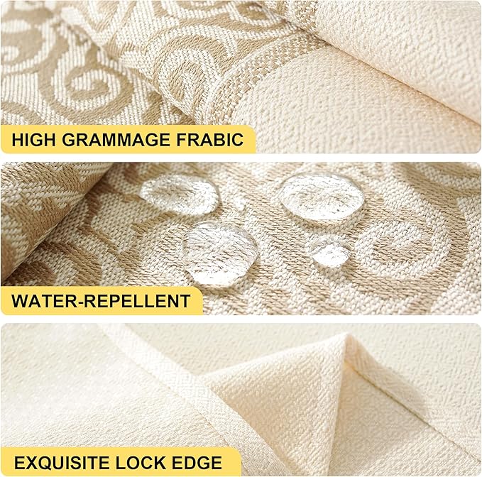 Linen Tablecloths for Rectangle Tables,6 FT Table Cloth Advanced Waterproofing Technology for Dinningroom,Farmhouse