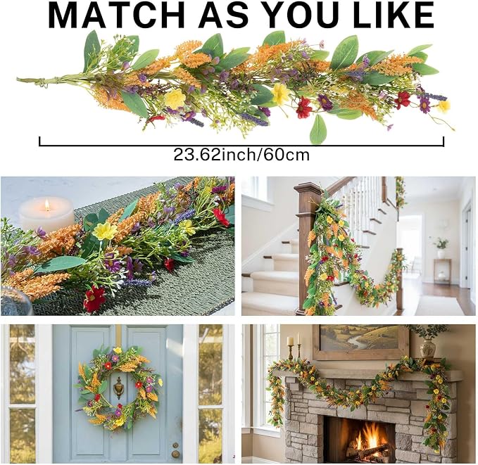 MOYEE Summer Centerpieces for Tables Candle Ring, Black Metal Candlestick with an Artificial Wreaths 14 in Versatile Dining Table Centerpiece Decor (Golden Wheat Ear Wreath)