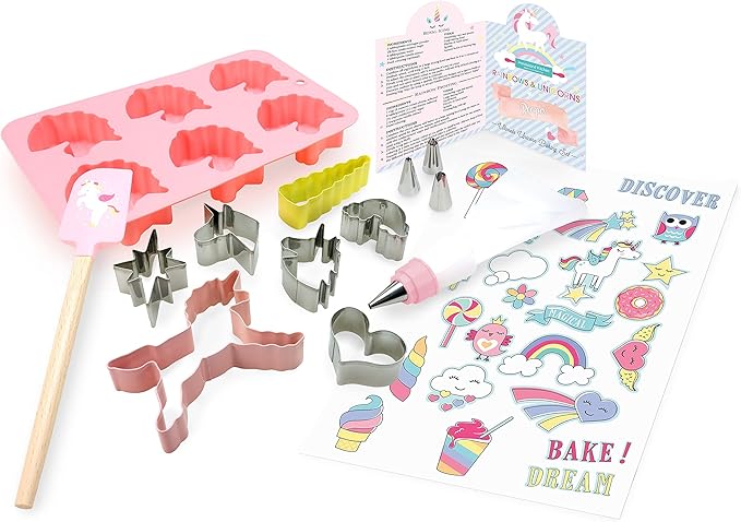Handstand Kitchen Rainbows and Unicorns 15-piece Ultimate Baking Party with Recipes