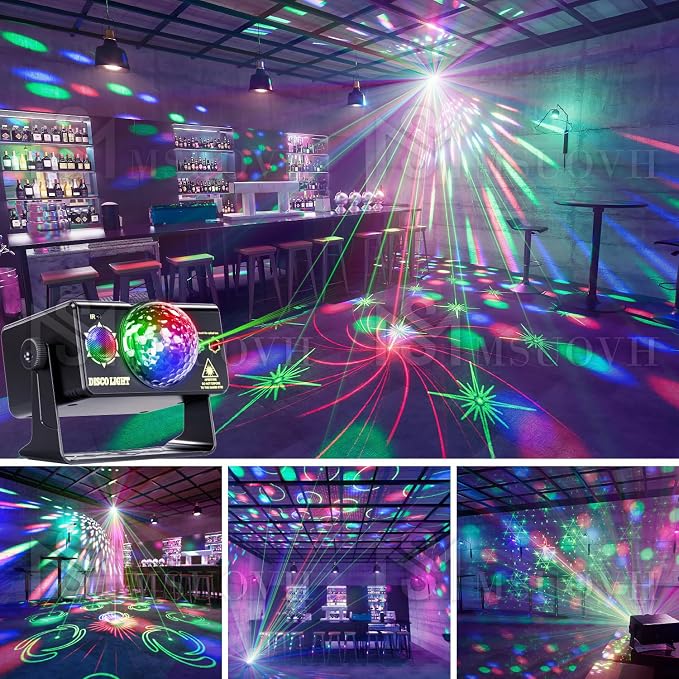 Disco Ball Party Lights Dj Disco Light Sound Activated Strobe Stage Light for Parties Indoor Dance Birthday Gift Bar Club Wedding Rave Home Room Karaoke New Years Eve Halloween Christmas Decorations