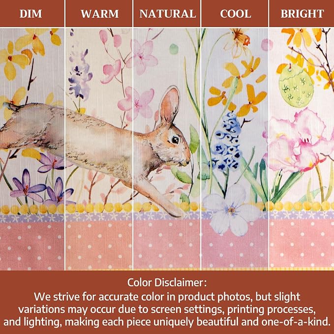 Maison d' Hermine Table Cloth Round Table 100% Cotton 63 Round Inches Tablecloth Reusable Decorative for Dining Kitchen Room Farmhouse Party Home Hotel Restaurant Spring Summer - Easter Zest