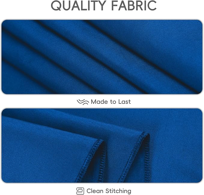 8 Pack Royal Blue Tablecloth 60 x 126 Inch Polyester Table Cloth for 8 Foot Rectangle Tables, Wrinkle Resistant Washable Decorative Fabric Table Covers for Wedding Party Banquet Buffet and Camping