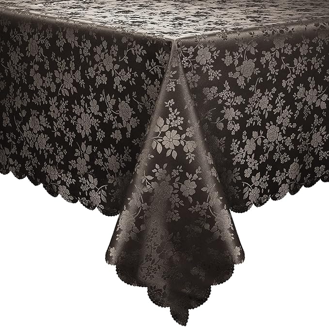 Smiry Rectangle Table Cloth, Waterproof Heavy Duty Vinyl Tablecloths, Wipeable Washable Table Cover for Kitchen and Dining Room (Coffee 70" X 108")