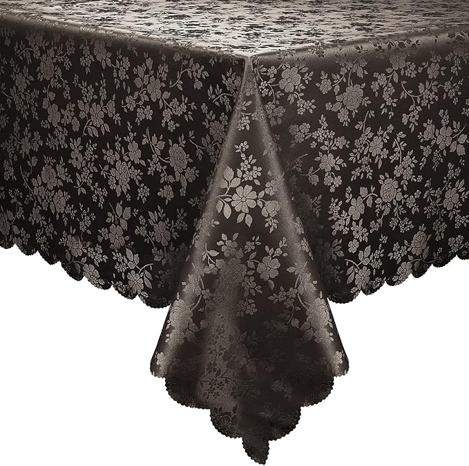 Smiry Rectangle Table Cloth, Waterproof Heavy Duty Vinyl Tablecloths, Wipeable Washable Table Cover for Kitchen and Dining Room (Coffee, 70" X 120")