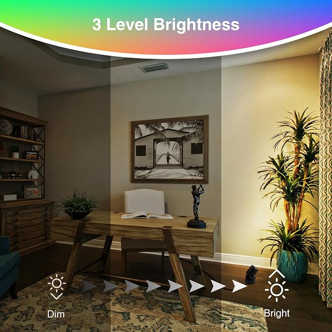 URTOM 6W RGBW Up Lights Indoor Christmas Spotlight Indoor LED Color Changing Uplighting Indoor with Remote 120V Spot Lights Indoor Plug in Floor Spotlight Indoor for Plant Picture Party, 4 Pack