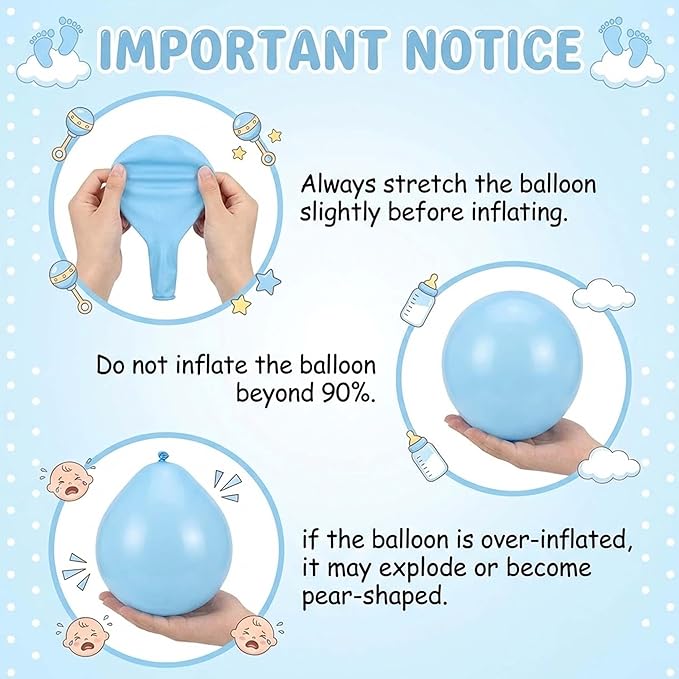 148Pcs Dusty Blue Baby Shower Decorations for Boy - Boho Balloon Arch Garland Kit with 4 Baby Boxes - Matte Blue Sand White Balloons for Gender Reveal Backdrop, 1st Birthday Party