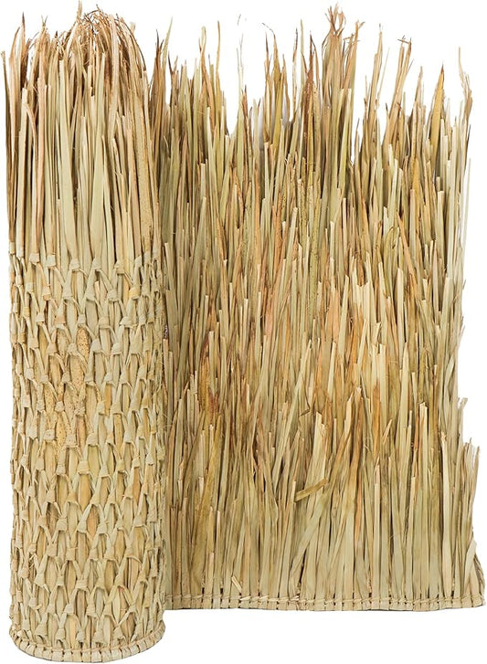 Forever Bamboo Mexican Palm Thatch Roof Runner Roll for Eco-Friendly Duck Blind Grass Tiki Hut Palapa Roofing Tiki Bars 35 in H x 8 ft L