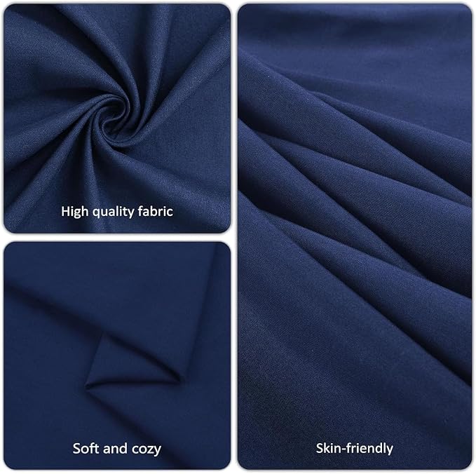 8 Pack Navy Blue Round Tablecloth 120 Inch Round Table Cloth, Wrinkle Resistant and Washable Tablecloth Polyester Fabric Table Cloth Round Table Cover for Dining Wedding Banquet Party