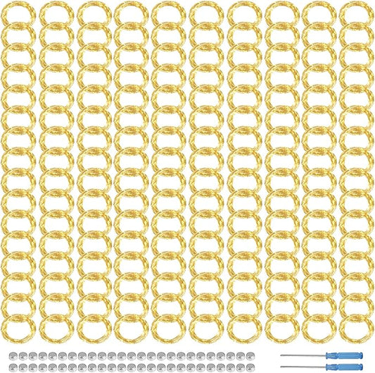 160 Pcs LED Fairy Lights 3 Speed Modes 7 Ft 20 Warm White LED Starry Wedding Decoration Waterproof Wire Twinkle Light Battery Operated String for Mason Jars Party DIY Christmas Bedroom