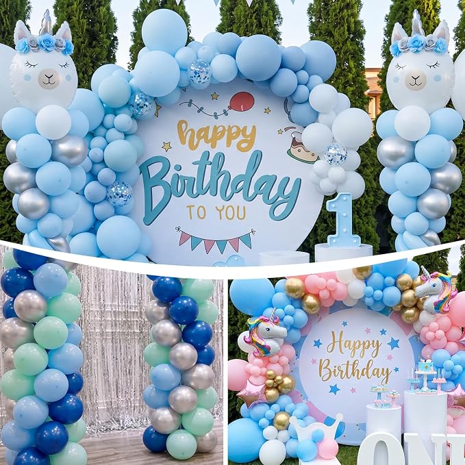 Hicarer 8 Sets Balloon Column Stand, 7ft Adjustable Metal Telescopic Pillar Set, Balloon Arch Stand for Birthday Wedding Baby Shower Party Decorations