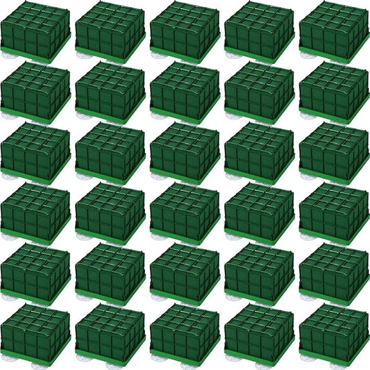 Boao 16 Pieces Floral Foam Cage Rectangle Flower Cage Holders with Floral Foam Flower Arrangement Supplies for Fresh Flowers Wedding Decorations 4.3 x 4.3 x 3.5 Inch