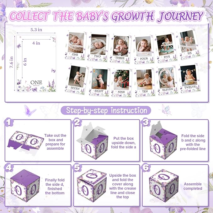 Butterfly First Birthday Decorations for Girl, 1st Birthday Decorations Girl Include Balloon Arch, Balloon Boxes, Highchair Banner, Photo Banner, Butterfly Banner, Cake Topper, Butterfly Stickers