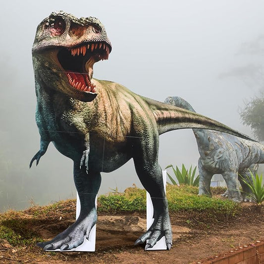 Weysat 3.91 ft Life Size Dinosaur Cardboard Large T-rex Cardboard Cutout Standup Dinosaur Birthday Party Decorations Tyrannosaurus Photo Backdrop for Jurassic Theme Jungle Safari Party Supplies