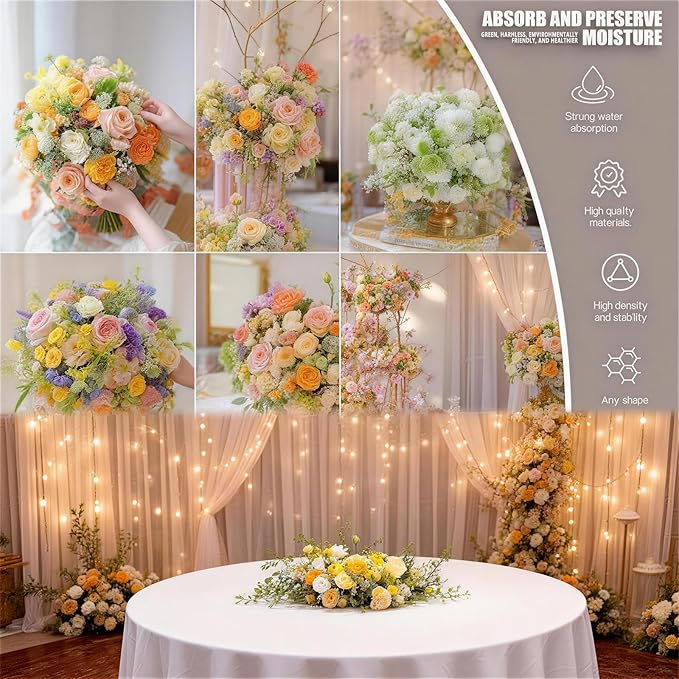 8 Pack Round Floral Foam Half Ball,Wet & Dry Flower Foam for Fresh or Artificial Flower Arrangements, Florist Foam,Plant Foam for Wedding, Birthdays, Party, Home Decorations(5.5 x 2.75 inches)