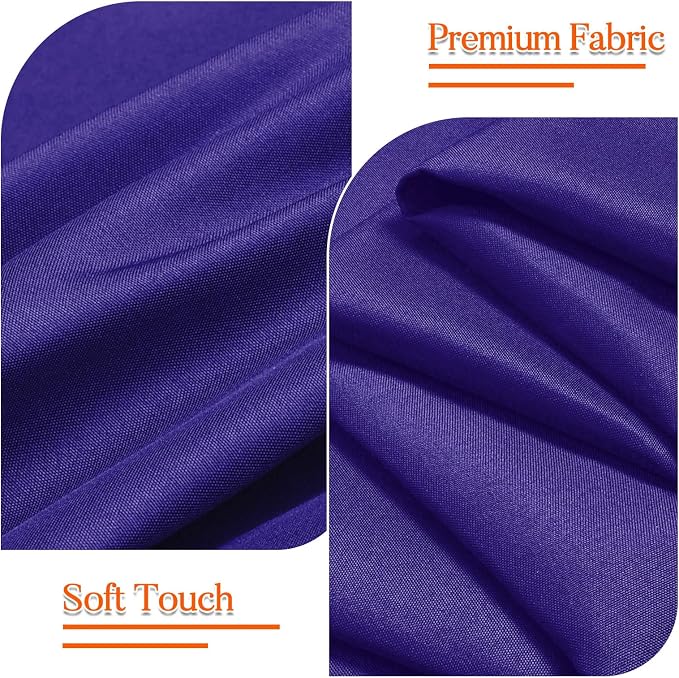10 Pack Purple Tablecloth 60x102 Inch Purple Table Cloth for 6 Foot Rectangle Tables, Wrinkle Resistant Rectangular Tablecloth Washable Polyester Fabric Table Covers for Party Banquet Wedding Buffet