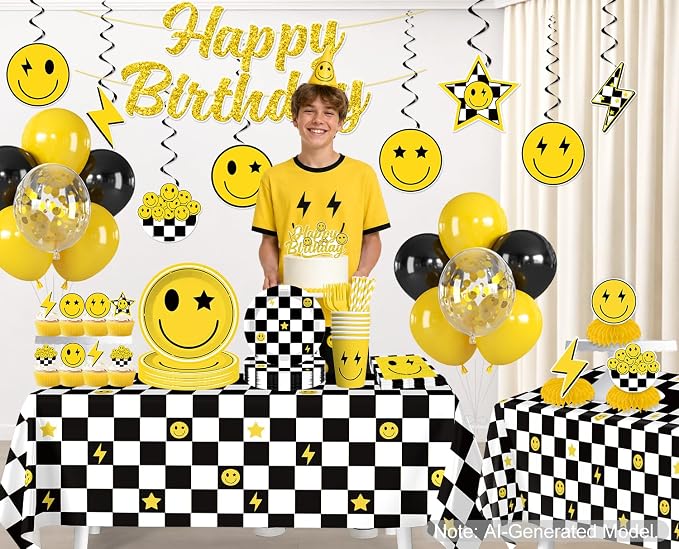 smiley face birthday decorations