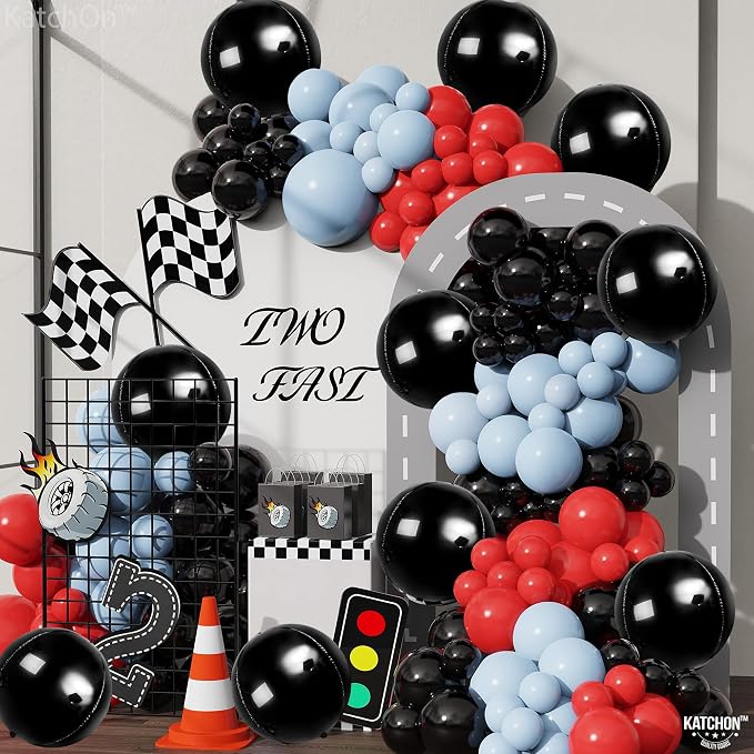KatchOn, Huge Black Balloons - 22 Inch, Pack of 12 | Round 4D Black Foil Balloons for Black Birthday Decorations, Prom Decorations 2026 | Graduation Decorations 2026, Bachelorette, Baby Shower
