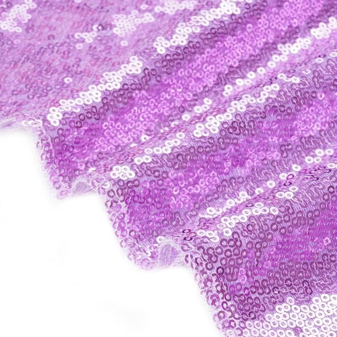 Eternal Beauty Lavender Sequin Backdrop, 6x8 Ft Glitter Background Curtains for Shimmer Photography Party Wedding Birthday Back Drop Decor