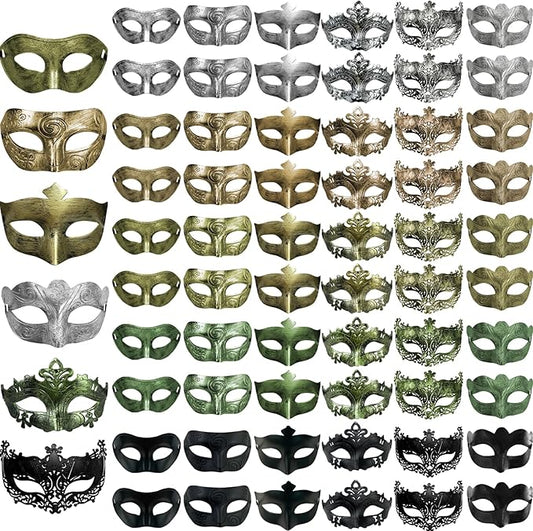40 Pieces Masquerade Masks Vintage Antique Masks Venetian Party Masks