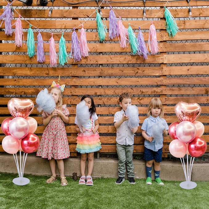 7 Sets Balloon Stand Kits,Balloon Sticks Holder with Base for Table Centerpiece Graduation Birthday Baby Shower Party Decorations
