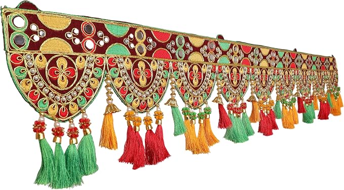 Artificial Toran Flower Design Garland Door Toran Decorative Hanging Bandanwar for Wedding Pooja Indian Traditional Festival New year Decorations Gifts Home Entrance Temple Mandir Décor(Size:-44")