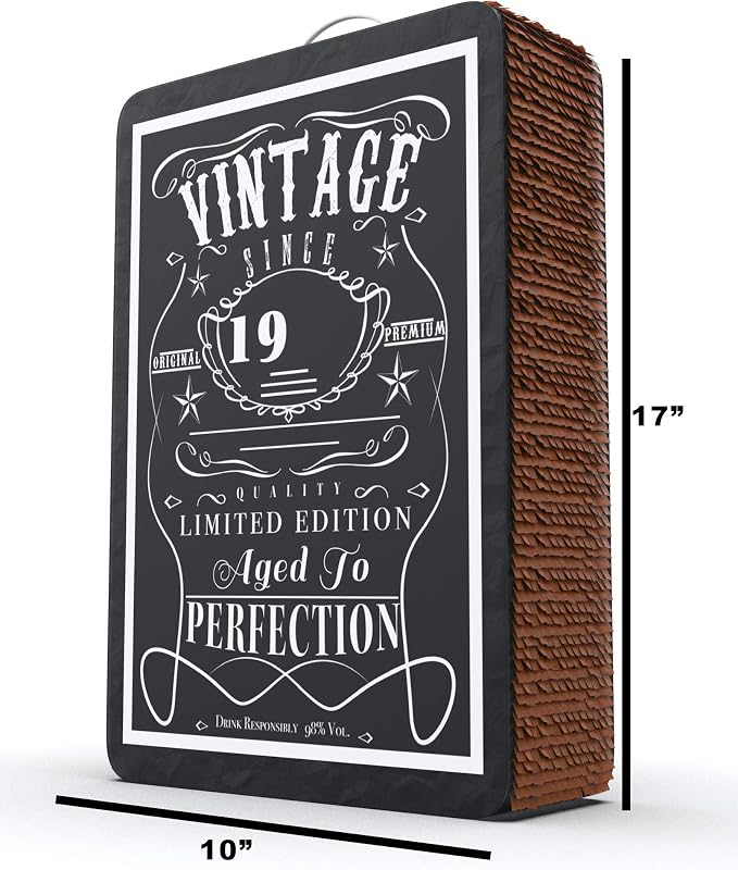 Jergrim Vintage Aged to Perfection Adult Piñata with stick and blindfold - 16x11x3 inches, Perfect for Party Decorations, Photo Prop, Funny Anniversary, 50th birthday – Fits candy/favors
