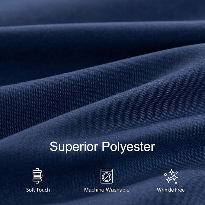 joybest 6 Pack Round Tablecloths - 60 Inches in Diameter Navy Blue Table Cloth Fit 20 to 42 Inches Tables, Washable Polyester Fabric Table Cover for Dining, Buffet Party, Wedding