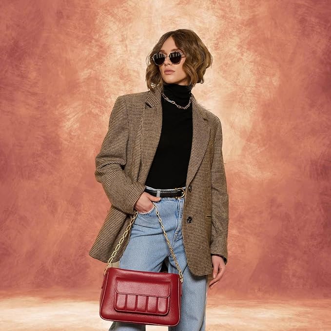 Abstract Professional Photography Backdrop for Portrait Photo Props Booth Background Photoshoot Studio with Polyester Fabric Roller Pocket on Top(6x8ft,Brick Red,No Stand)