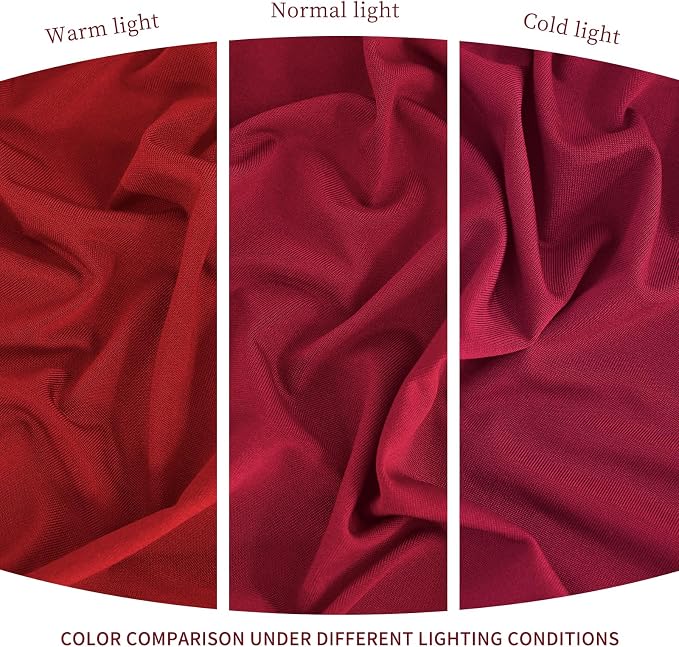 fani 6 Packs Burgundy Stretch Table Skirts for 6 Foot Rectangle Table, Washable Spandex Stretch Tablecloths with Skirt, Wrinkle Resistant Fitted Tablecover for Wedding Party Banquet