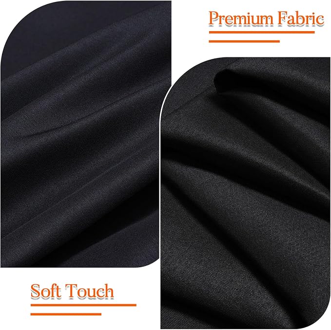 10 Pack Black Tablecloths 90x132 Inch Black Table Cloth for 6 Foot Rectangle Tables, Wrinkle Resistant Rectangular Tablecloth Washable Polyester Fabric Table Covers for Party Banquet Wedding Buffet