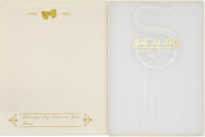 LOVENJOY Gift-Boxed 3" Rhinestone Monogram S Letter Cake Topper