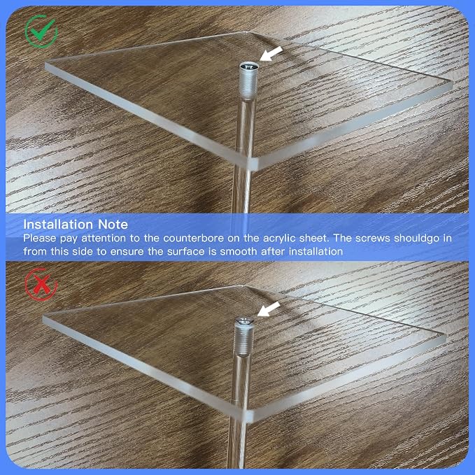 TEKXYZ 23.6 Inch Height Clear Acrylic Balloon Stand for Table Centerpiece Decoration, Set of 4