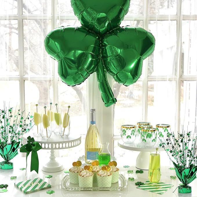 20 Pack Green Star Table Decorations Metallic Foil Spray Centerpiece Burst Table Centerpieces for Birthday Party Decoration Graduation Wedding Baby Shower Party Supply (Green)