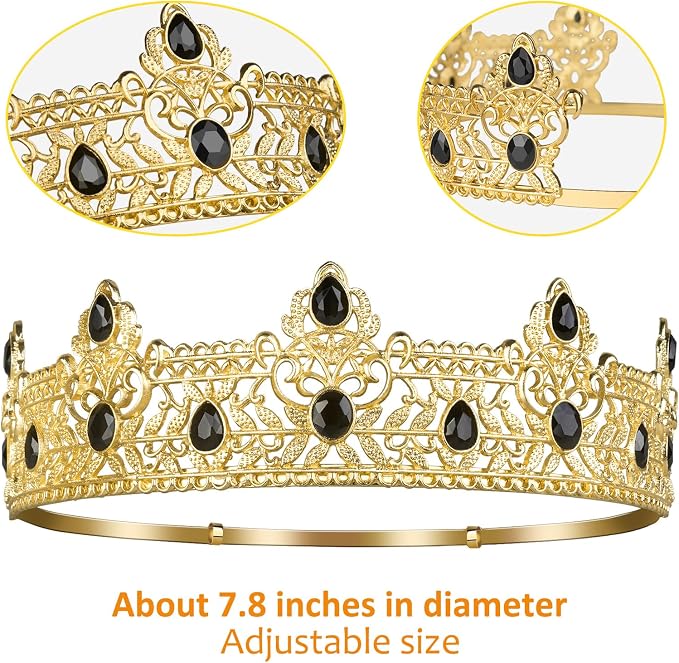 Birthday Gifts for Men, Birthday Decorations for Men, Party Decor Supplies including King Crown & Sash & Banner & Cake Topper & Candles