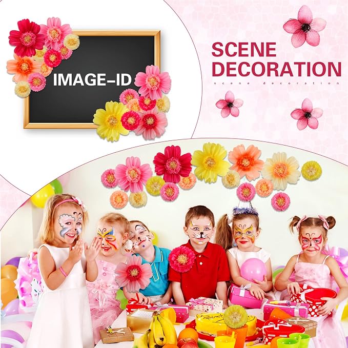 Crowye 36 Pcs Large Colorful Tissue Paper Flowers Decorations Giant Fiesta Craft Crepe Paper Flowers for Wall Decor Backdrop Mexican Wedding Birthday Carnival Party (10'' 20'',Fresh Color)