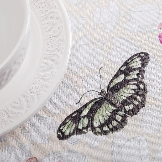 Maison d' Hermine Table Cloth Round Table 100% Cotton 69 Round Inches Tablecloth Reusable Decorative for Dining Kitchen Room Farmhouse Party Home Hotel Restaurant Spring Summer - Canton