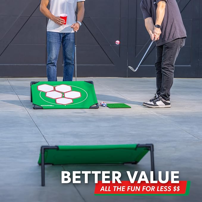 GoSports BattleChip Pong Chipping Golf Games for Adults and Families - Outdoor & Indoor Golf Game Set - Home, Backyard, Lawn, Beach, & More