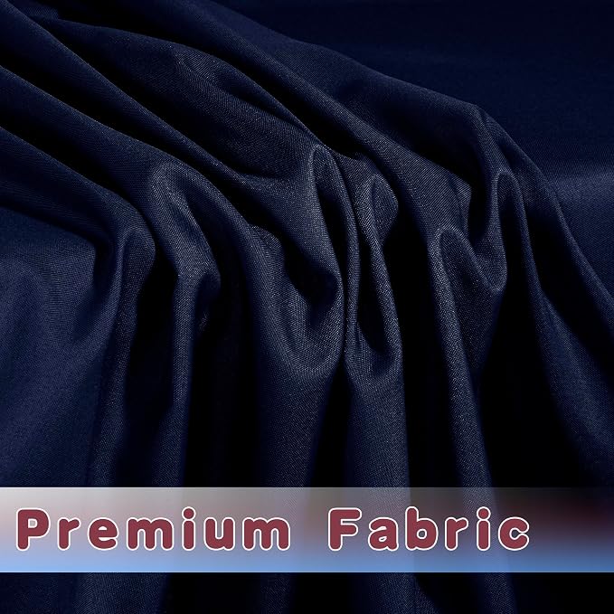 HolidayIdeas Fitted Navy Table Covers - 96 x 30 Inch - 2 Pack Rectangle Tablecloths for 8 Foot Tables, Polyester Fabric Tablecloth for Parties, Holiday Dinner, Wedding, Trade Show