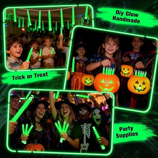 Sotiff 300 Pcs Bright 6 Inch Large Glow Sticks Bulk Emergency Glow in The Dark Sticks with 12 Hour Duration for Camping Hiking Outdoor Parties Activities Survival Storms (Green)