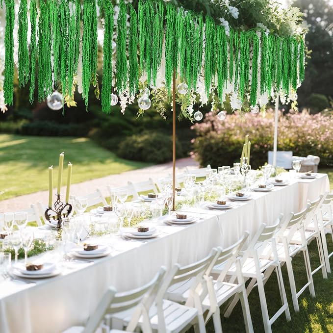 Suncalla Spring Natural Dried Amaranthus Hanging Flowers Amaranthus Artificial Flowers for Wedding Arch Bouquet Floral Garland Wall Home Decoration