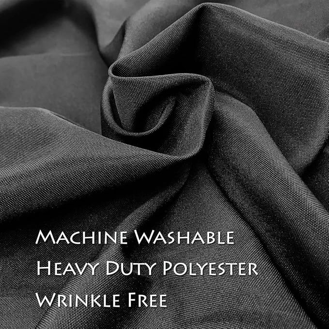 10 pcs Round Tablecloth for Home, Party, Wedding or Restaurant Use. (Black, 108" Round)