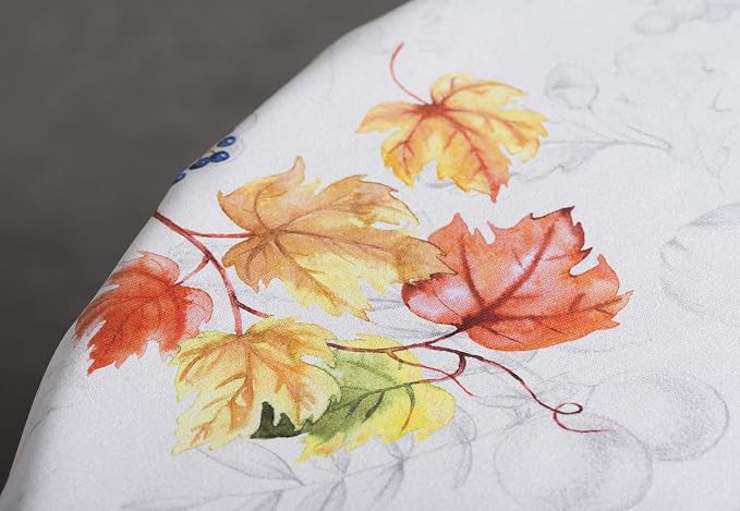 Maison d' Hermine Table Cloth Round Table 100% Cotton 69 Inches Fall Tablecloth Reusable Everyday Use for Thanksgiving Christmas Decorations Dining Farmhouse Party (Fruit D'Hiver)